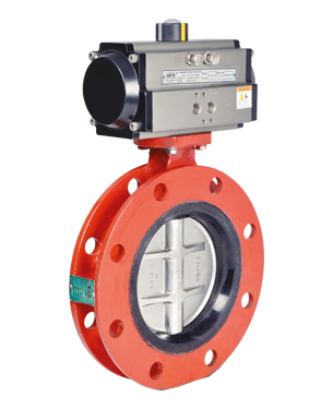 Rubber Lined Double Flange Butterfly Valve